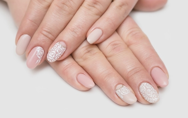nail art efeitos rendados